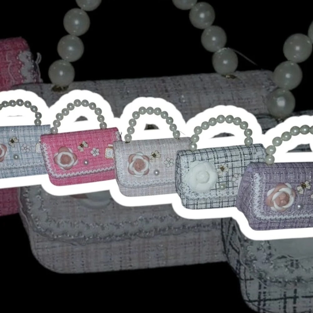 Elegant Floral Little Girls Handbag 4 Left